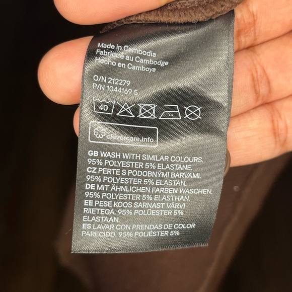 H&M Divided | Ribbed Sleeveless Polo Dress | Chocolate Brown | Large - Picture 4 of 5